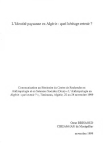L'identit&eacute; paysanne en Alg&eacute;rie : quel h&eacute;ritage retenir ?