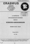 La Coop&eacute;ration inter-universitaire europ&eacute;enne dans les sciences agronomiques : ERASMUS 1987-88-1990-91