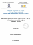 Analyse du fonctionnement de bassins de collecte laitiers dans une vall&eacute;e andine (Mantaro, P&eacute;rou)