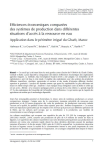 Efficiences &eacute;conomiques compar&eacute;es des syst&egrave;mes de production dans diff&eacute;rentes situtations d'acc&egrave;s &agrave; la ressource en eau