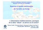 L'alimentation m&eacute;diterran&eacute;enne, parangon de la di&egrave;te id&eacute;ale : en d&eacute;rive ou en avenir ?