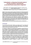 Lib&eacute;ralisation, entreprises transnationales et formes d'insertion internationale. Le cas des fili&egrave;res soja et bl&eacute; en Argentine