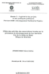 Effets des activit&eacute;s des associations locales sur le processus de d&eacute;veloppement de leur territoire