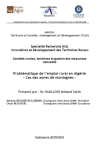 Probl&eacute;matique de l'emploi rural en Alg&eacute;rie