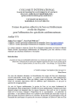 Formes de gestion collective de l'eau en M&eacute;diterran&eacute;e et r&ocirc;le des r&eacute;gions : pour l'affirmation des sp&eacute;cificit&eacute;s m&eacute;diterran&eacute;ennes