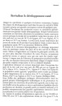 Revitaliser le d&eacute;veloppement rural