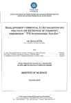 D&eacute;veloppement commercial et actualisation des prix pour une entreprise de transport frigorifique "TFE International Sud-Est"