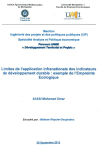Limites de l'application infranationale des indicateurs de d&eacute;veloppement durable