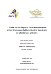Etude sur les impacts socio-&eacute;conomiques et territoriaux de la lib&eacute;ralisation des droits de plantations viticoles