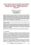 Lecture diachronique de l'&eacute;volution des syst&egrave;mes de production et des strat&eacute;gies de firmes, en &eacute;levage caprin laitier
