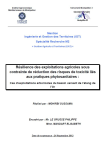 R&eacute;silience des exploitations agricoles sous contrainte de r&eacute;duction des risques de toxicit&eacute; li&eacute;s aux pratiques phytosanitaires