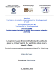 Les processus de coordinations des acteurs pour la pr&eacute;servation du territoire et de leur savoir faire