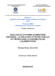 Analyse du syst&egrave;me alimentaire espagnol