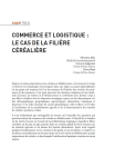 Commerce et logistique : le cas de la fili&egrave;re c&eacute;r&eacute;ali&egrave;re