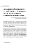 Normes priv&eacute;es relatives &agrave; la s&eacute;curit&eacute; et &agrave; la qualit&eacute; des aliments dans le commerce international