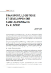 Transport, logistique et d&eacute;veloppement agro-alimentaire en Alg&eacute;rie