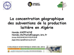 La concentration g&eacute;ographique des subventions de la production laiti&egrave;re en Alg&eacute;rie