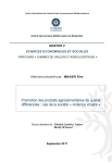 Promotion des produits agroalimentaires de qualit&eacute; diff&eacute;renci&eacute;e