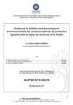 Analyse de la viabilit&eacute; socio-&eacute;conomique et environnementale des nouveaux syst&egrave;mes de production agricole dans la r&eacute;gion du centre-est de la Tunisie