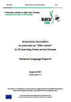 Grassroots innovation to promote an HNV vision in 10 Learning Areas across Europe. National language reports