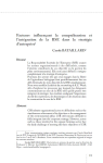 Facteurs influen&ccedil;ant la compr&eacute;hension et lint&eacute;gration de la RSE dans la strat&eacute;gie dentreprise