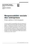 Responsabilit&eacute; sociale des entreprises
