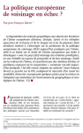 La politique europ&eacute;enne de voisinage en &eacute;chec ?