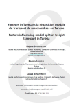 Facteurs influen&ccedil;ant la r&eacute;partition modale du transport de marchandises en Tunisie
