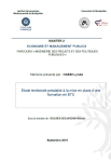 Etude territoriale pr&eacute;alable &agrave; la mise en place dune formation en BTS
