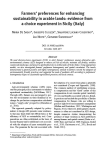 Farmers preferences for enhancing sustainability in arable lands: evidence from a choice experiment in Sicily