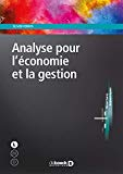 Analyse pour l'&eacute;conomie et la gestion