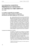 Les entreprises coop&eacute;ratives. R&eacute;silience et renouveau au service du bien commun