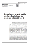 Le salari&eacute;, grand oubli&eacute; de la &laquo; logistique du dernier kilom&egrave;tre &raquo; ?