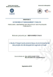 L&eacute;tude dimpact socio-&eacute;conomique et environnemental des projets de d&eacute;veloppement agricole et rural