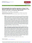 Quelle g&eacute;ographie des transitions agricoles en France ? Une approche exploratoire &agrave; partir de lagriculture biologique et des circuits courts dans le recensement agricole 2010