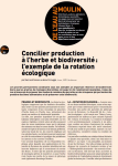 Concilier production &agrave; lherbe et biodiversit&eacute; : lexemple de la rotation &eacute;cologique