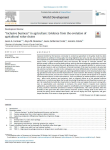 Inclusive business in agriculture: evidence from the evolution of agricultural value chains