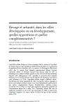 &Eacute;levage et urbanit&eacute;, dans les villes d&eacute;velopp&eacute;es ou en d&eacute;veloppement, quelles oppositions et quelles compl&eacute;mentarit&eacute;s ?