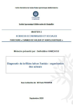 Diagnostic de la fili&egrave;re lait en Tunisie : organisation des acteurs