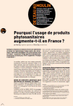 Pourquoi lusage de produits phytosanitaires augmente-t-il en France ?