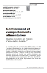 Confinement et comportements alimentaires. Quelles &eacute;volutions en mati&egrave;re dalimentation durable ?