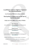 La politique rurale en Alg&eacute;rie &agrave; l&eacute;preuve de la territorialisation