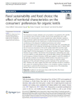 Rural sustainability and food choice: the effect of territorial characteristics on the consumers preferences for organic lentils
