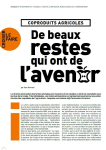 Coproduits agricoles - De beaux restes qui ont de lavenir