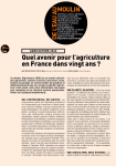 Agriculture 2040 - Quel avenir pour lagriculture en France dans vingt ans ?