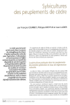 Sylvicultures des peuplements de c&egrave;dre