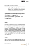 La mer M&eacute;diterran&eacute;e entre changements climatiques et d&eacute;gradations environnementales : quels d&eacute;fis pour la coop&eacute;ration ?