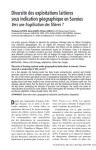 Diversit&eacute; des exploitations laiti&egrave;res sous indication g&eacute;ographique en Savoies : vers une fragilisation des fili&egrave;res ?