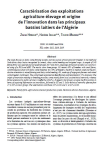 Caract&eacute;risation des exploitations agriculture-&eacute;levage et origine de linnovation dans les principaux bassins laitiers de lAlg&eacute;rie