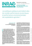 Les politiques publiques permettent-elles de concilier performances &eacute;conomiques et performances environnementales des exploitations agricoles ?